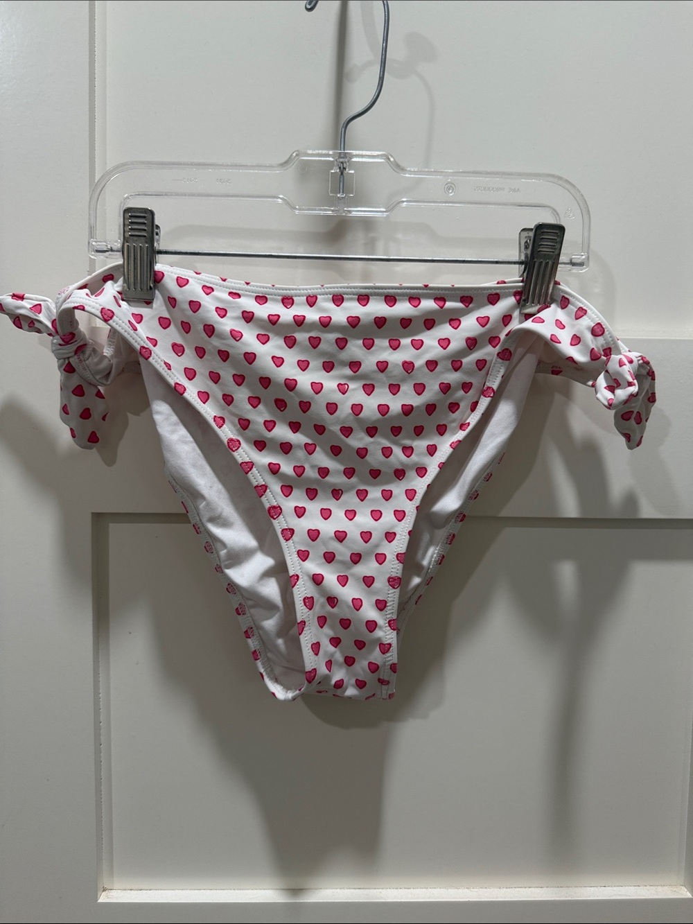 Roller Rabbit White Bikini Bottoms with Pink Heart Print